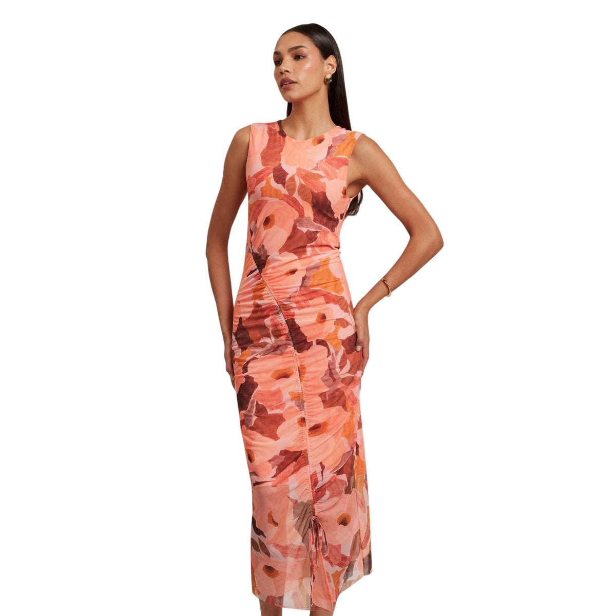 Coral - Lifestyle - Ted Baker Womens-Ladies Floral Fitted Bodycon Dress