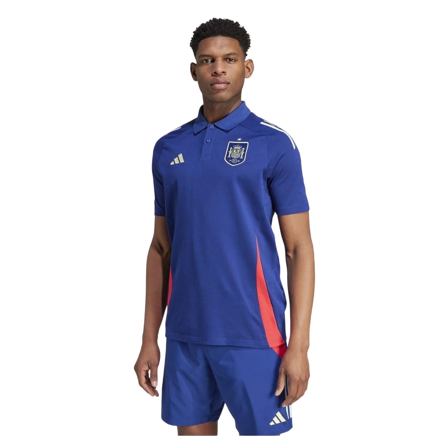 Blue-Red - Lifestyle - Adidas Mens Euro 2024 Spain Polo Shirt