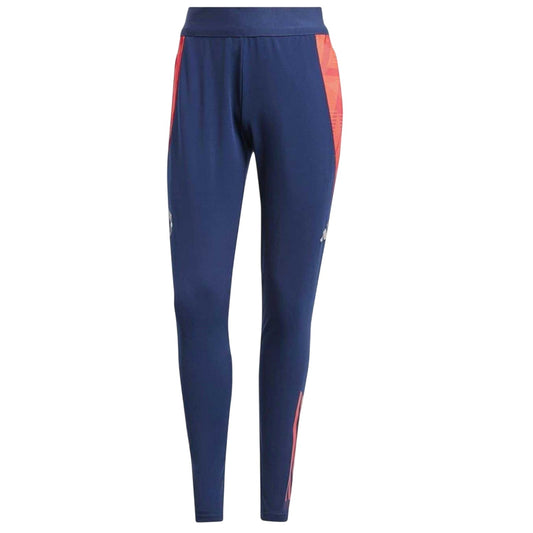 Night Indigo - Front - Adidas Womens-Ladies Manchester United FC Slim Tracksuit Bottoms