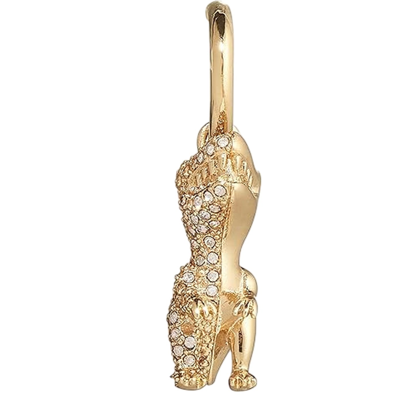 Gold - Side - Coach Crystal T-Rex Earrings