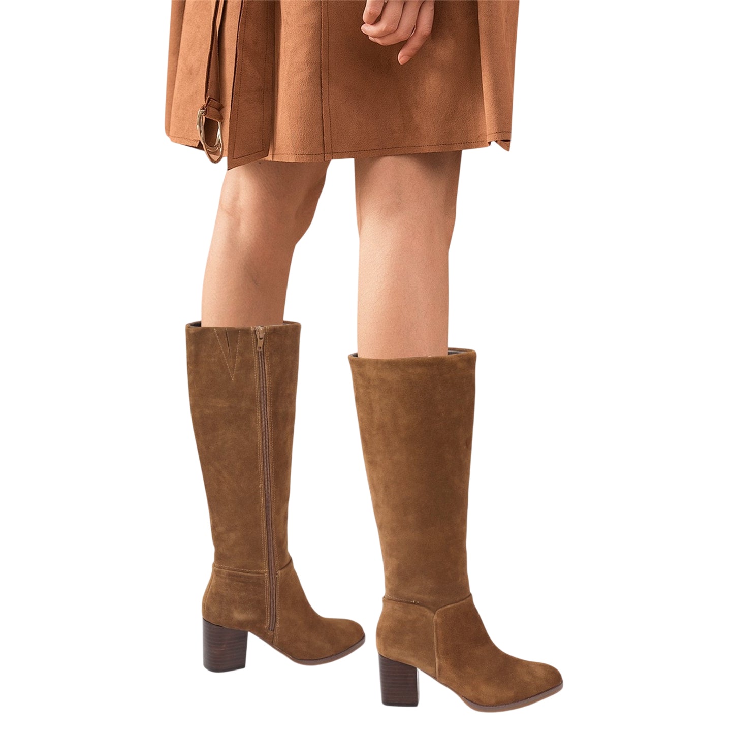 Brown - Lifestyle - Biba Womens-Ladies Suede Knee-High Boots