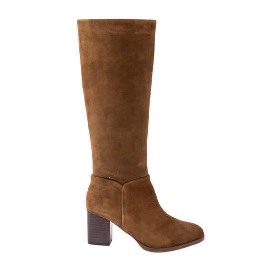 Brown - Front - Biba Womens-Ladies Suede Knee-High Boots