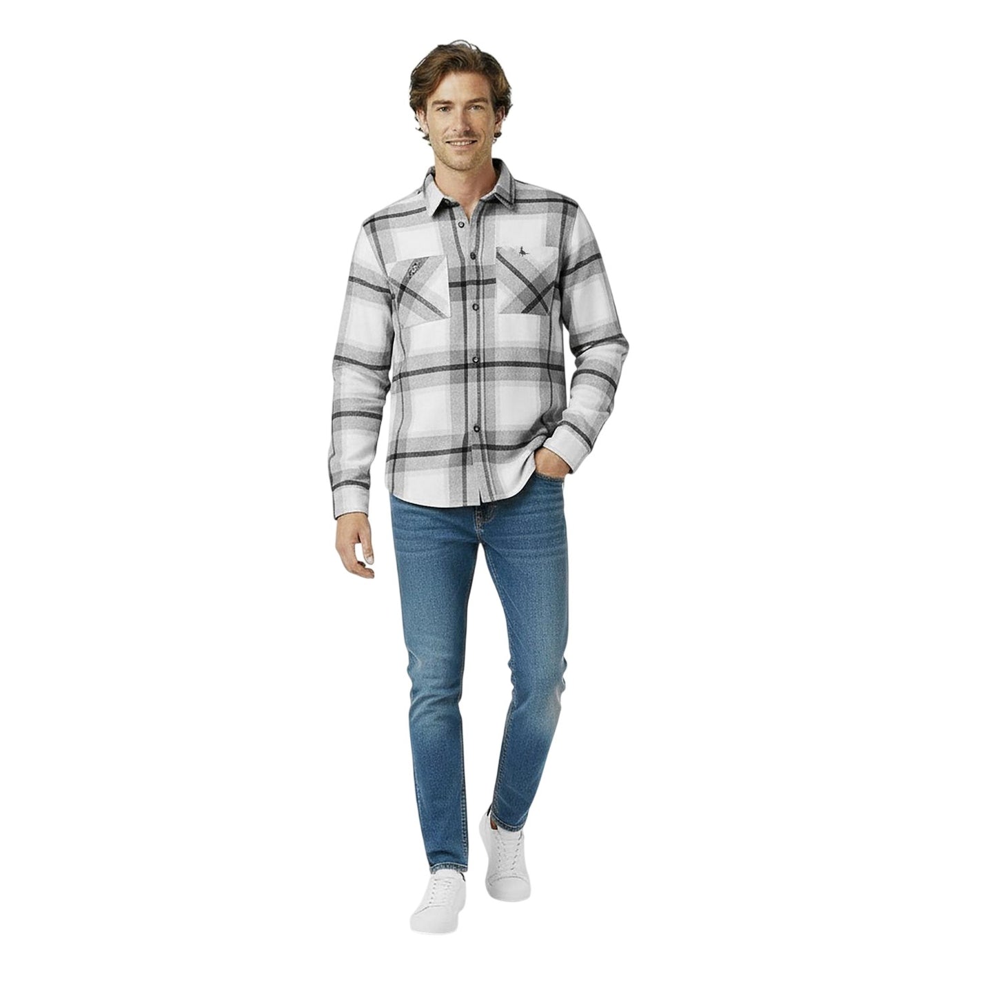 Grey - Lifestyle - Jack Wills Mens Plaid Regular Overshirt