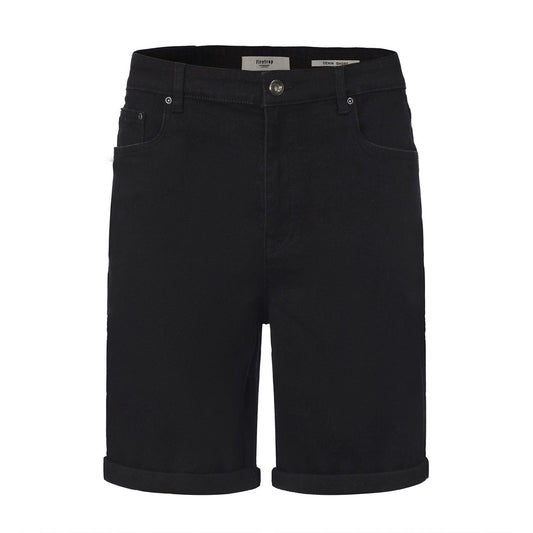 Black - Front - Firetrap Mens Denim Shorts