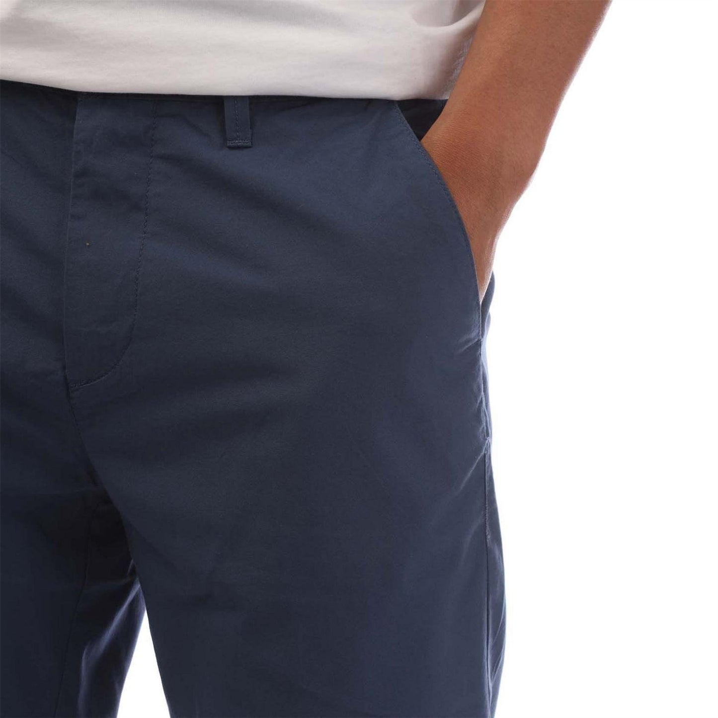 Dark Blue - Side - Timberland Mens Topsfield Cotton Poplin Chino Shorts