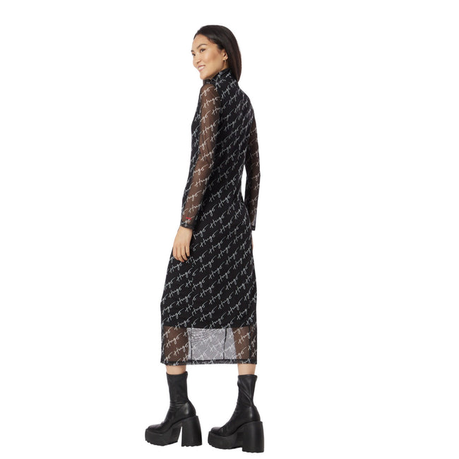 Black-White - Back - Hugo Womens-Ladies Neshy Dress