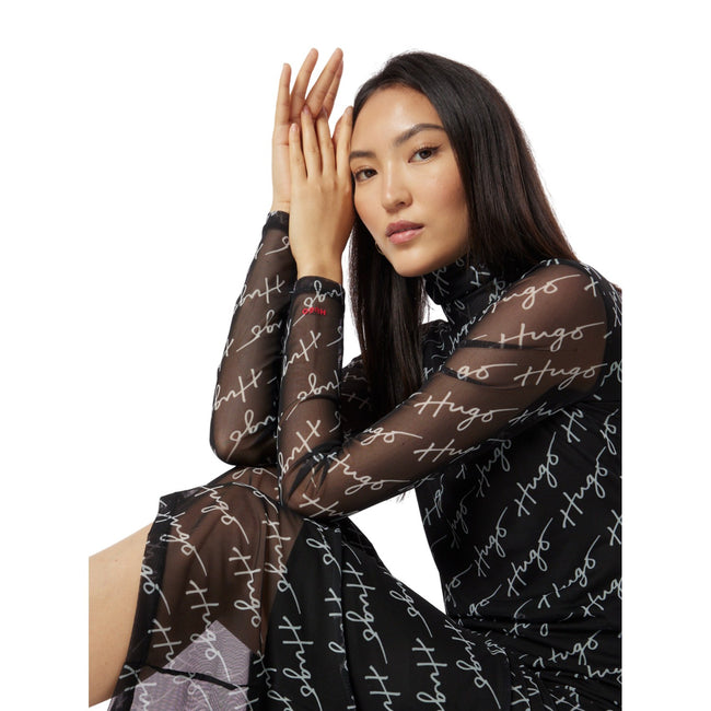 Black-White - Lifestyle - Hugo Womens-Ladies Neshy Dress