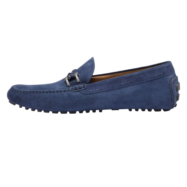 Blue - Lifestyle - Hugo Boss Mens Driver Leather Moccasins
