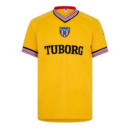 Yellow - Front - Sunderland AFC Mens 1986-1987 Retro Regular Football Shirt