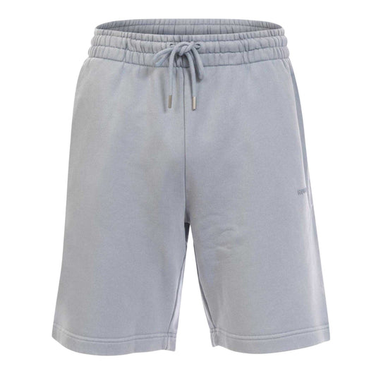 Blue - Front - Hugo Mens Cotton Logo Relaxed Fit Shorts