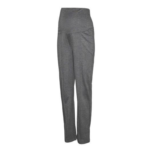 Grey Melange - Front - Mamalicious Womens-Ladies Melange Straight Leg Sweatpants