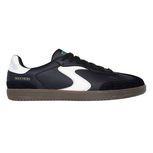 Black-White - Front - Skechers Mens Hotshot Leather Trainers