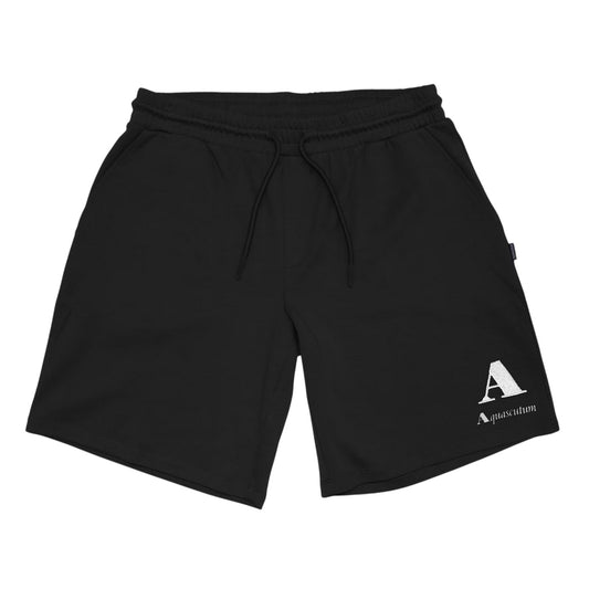 Black - Front - Aquascutum Mens Fleece Logo Sweat Shorts