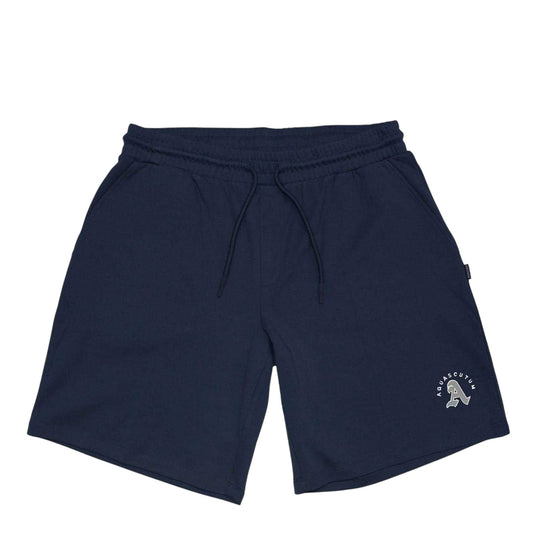 Navy - Front - Aquascutum Mens Classic Logo Drawstring Waist Sweat Shorts