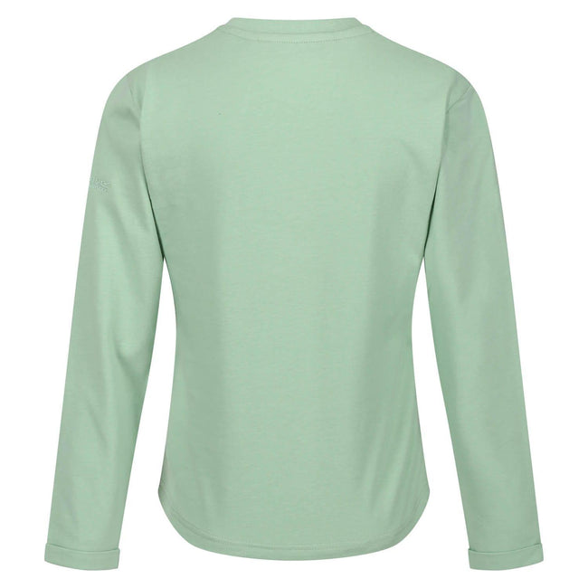 Green - Back - Regatta Childrens-Kids Wenbie III Heart Long-Sleeved T-Shirt