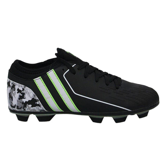 Black - Front - Patrick Childrens-Kids Camouflage Lace Up Football Boots