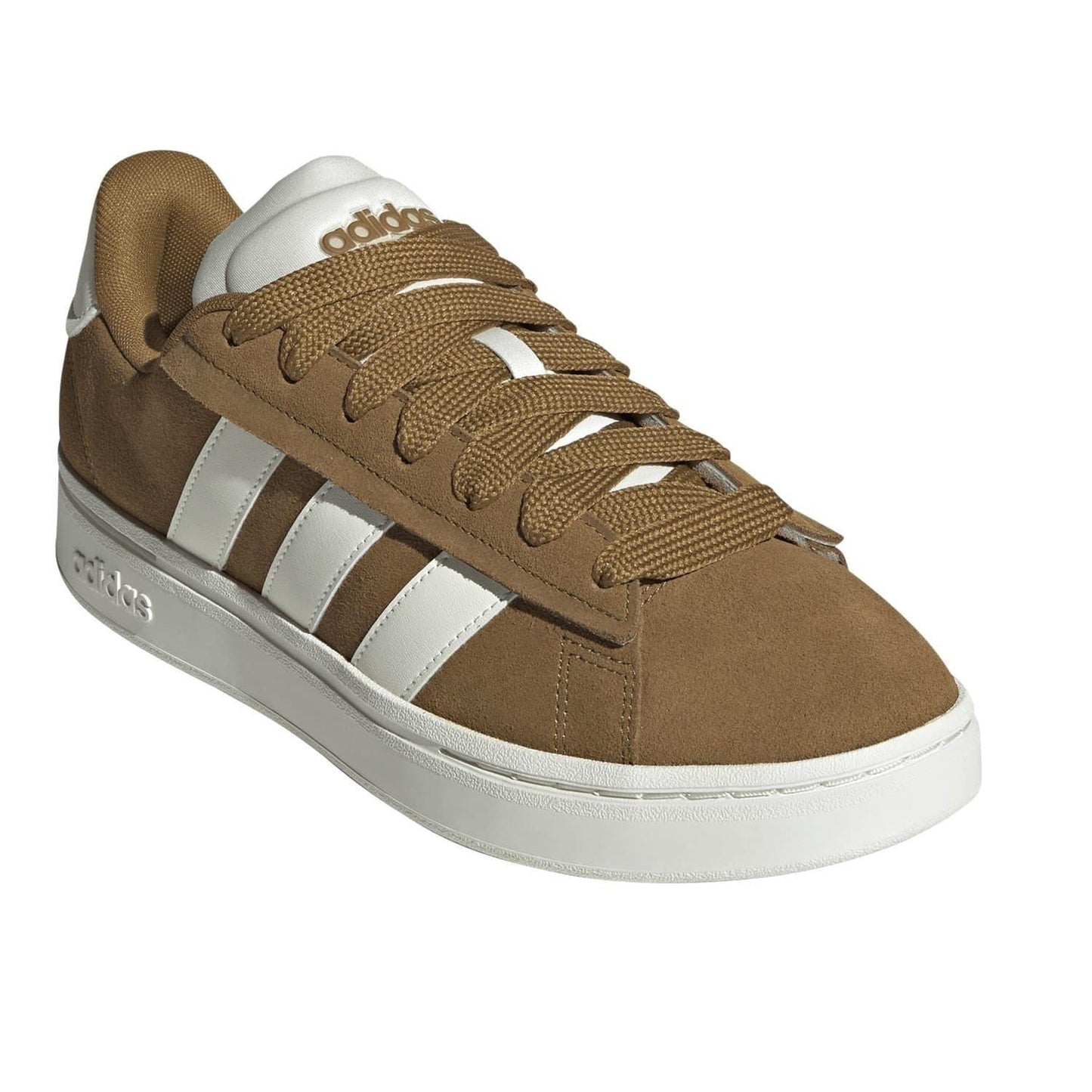 Bronze-Off White - Pack Shot - Adidas Mens Grand Court Logo Trainers