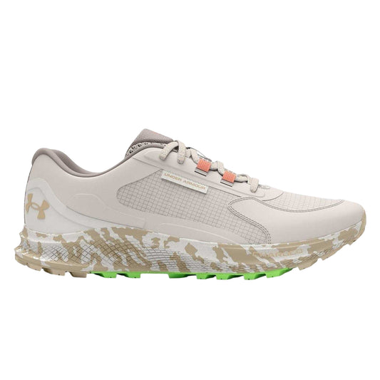 Grey - Front - Under Armour Womens-Ladies Charged Bandit TR3 Camouflage Running Shoes