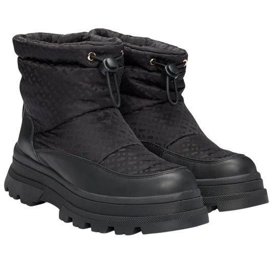 Black - Front - Boss Womens-Ladies Foster Leather Ankle Boots