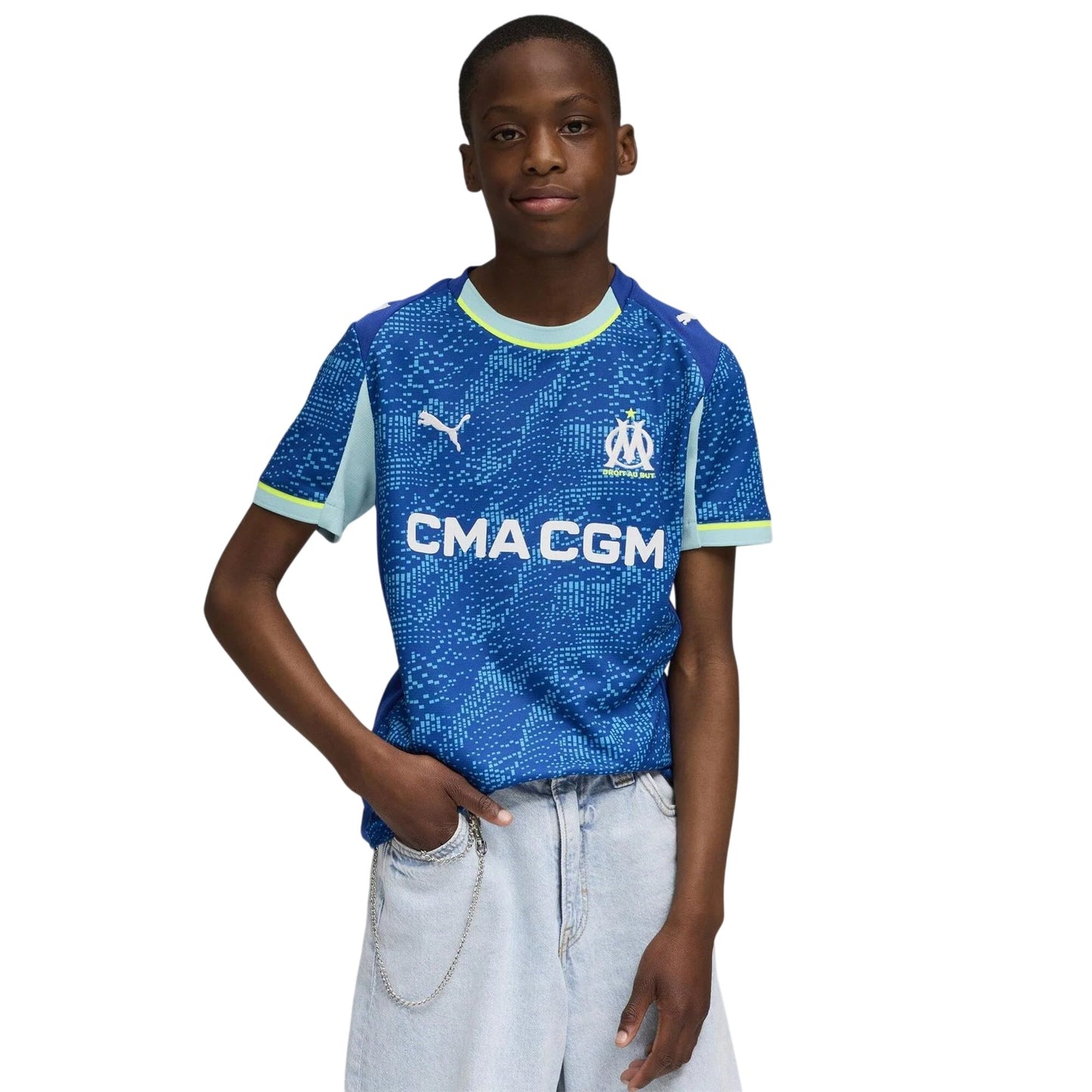 Blue - Lifestyle - Puma Childrens-Kids 2025-2026 Olympique De Marseille FC Third Jersey
