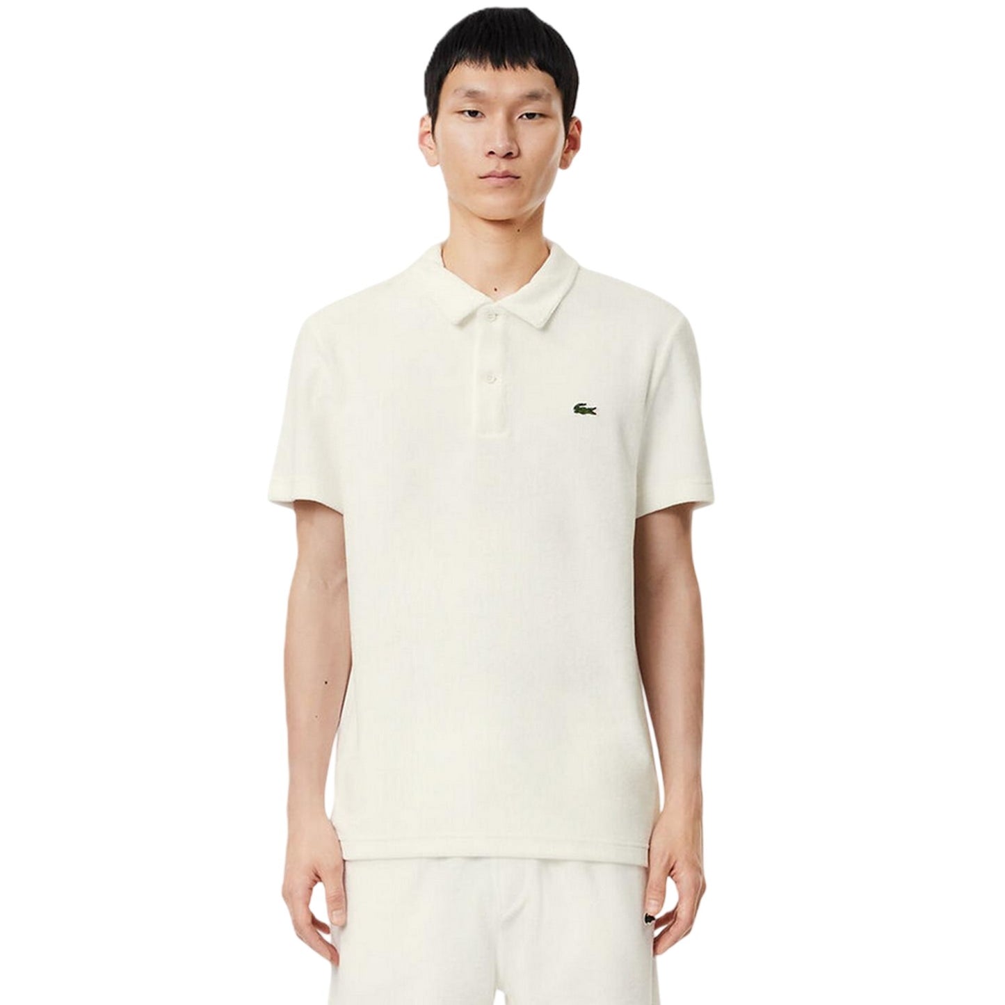 White - Pack Shot - Lacoste Mens Embroidered Logo Polo Shirt