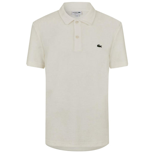 White - Front - Lacoste Mens Embroidered Logo Polo Shirt