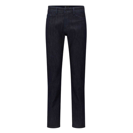 Navy - Front - Boss Mens Delaware3 Dark Wash Slim Jeans