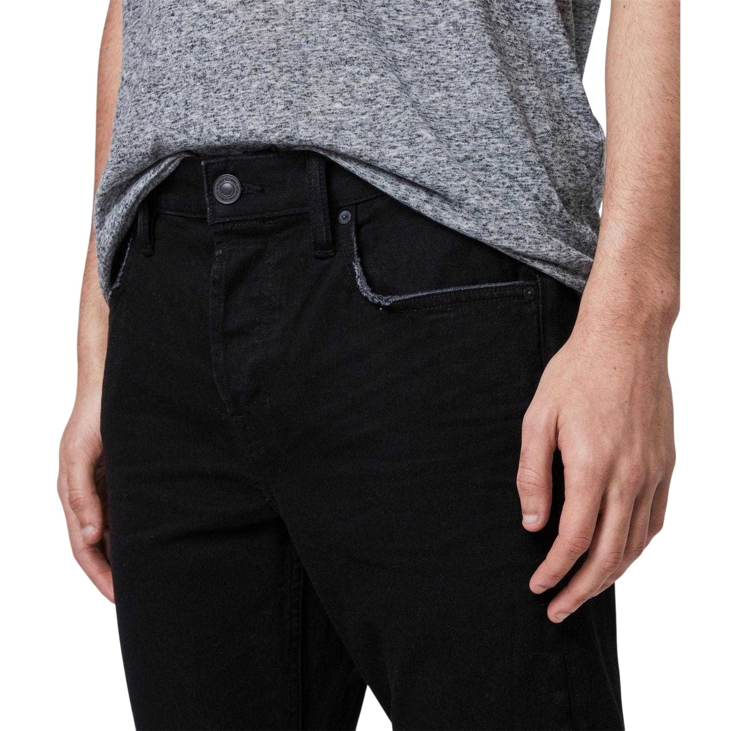 Jet Black - Lifestyle - AllSaints Mens Cigarette Skinny Jeans