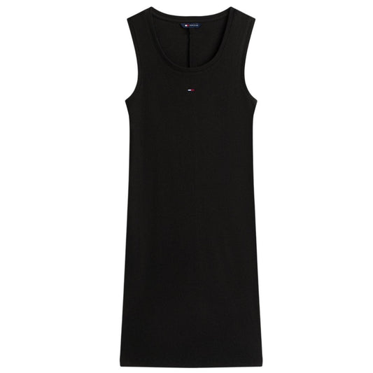 Black - Front - Tommy Jeans Womens-Ladies Essential Ribbed Longline Camisole