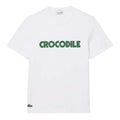 White - Front - Lacoste Mens Printed Cotton T-Shirt