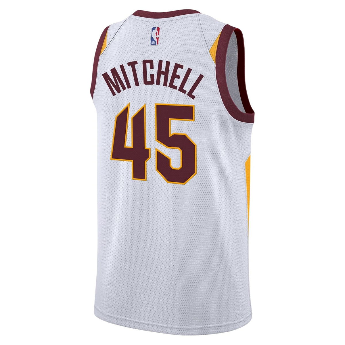 White - Back - Cleveland Cavaliers Childrens-Kids Donovan Mitchell Basketball Jersey
