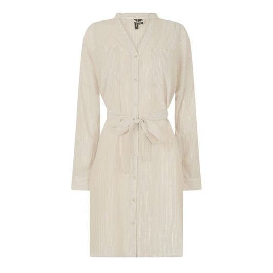 Silver - Front - Vero Moda Womens-Ladies Ines Striped Shirt Dress