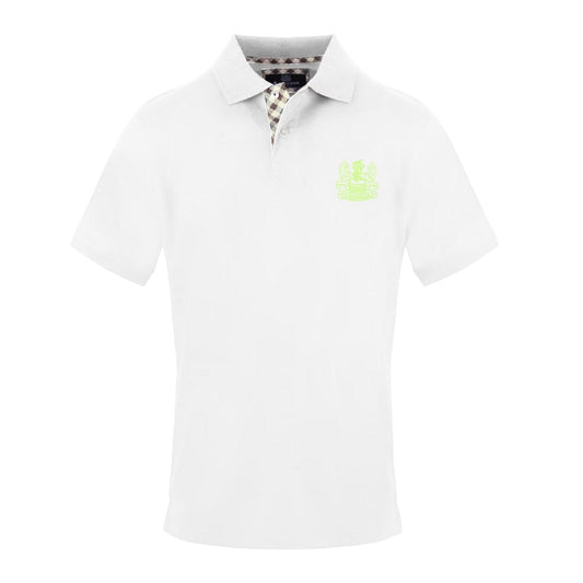 White - Front - Aquascutum Mens Short-Sleeved Polo Shirt