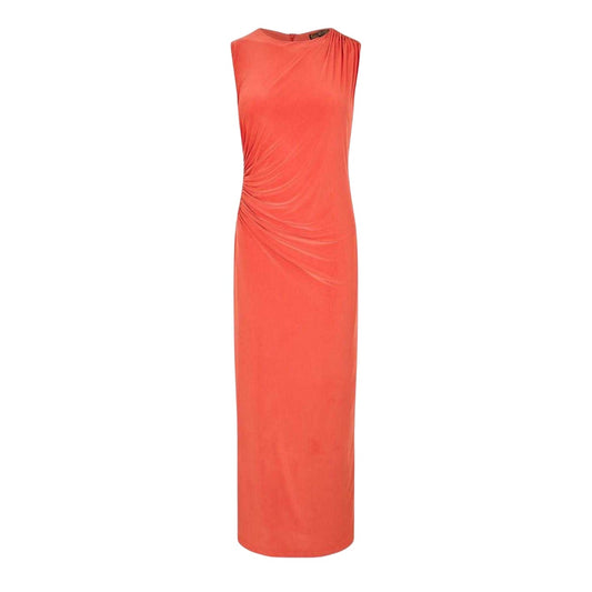 Orange - Front - Biba Womens-Ladies Cinched Waist Maxi Dress