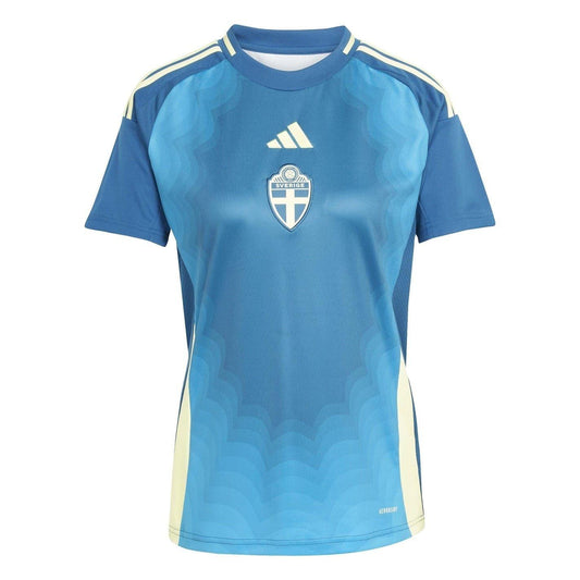 Marine Blue - Front - Adidas Womens-Ladies Sweden FA Away Jersey