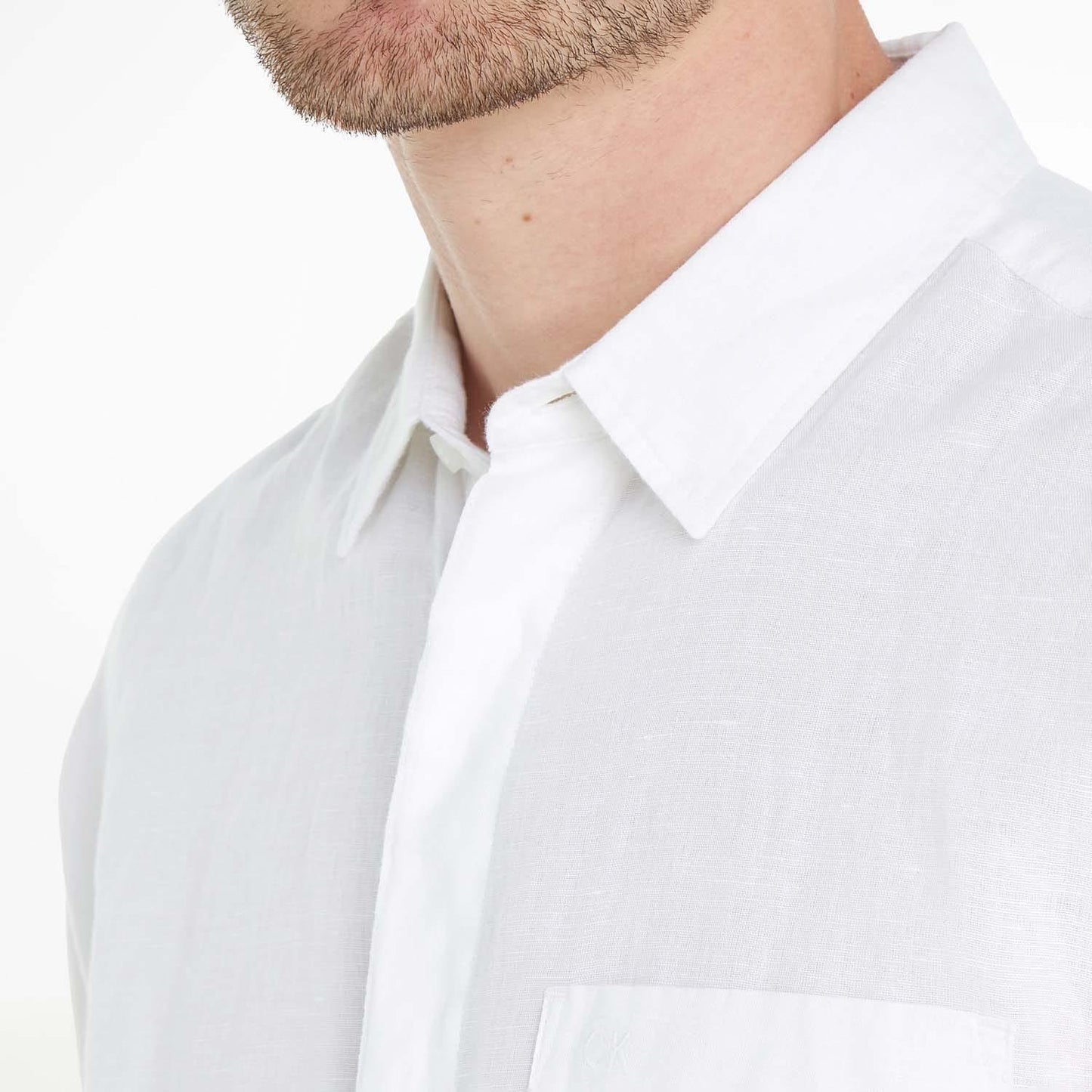 White - Lifestyle - Calvin Klein Mens Cotton Lined Regular Shirt