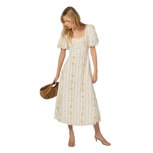 White - Front - Nobody´s Child Womens-Ladies Melody Floral Midi Dress