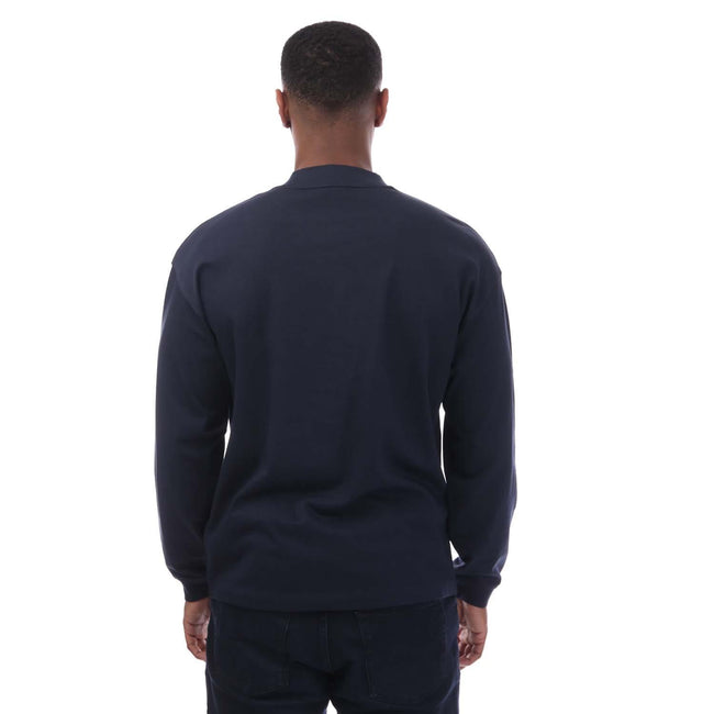Dark Blue - Back - Hugo Boss Mens Logo Printed Relaxed Fit T-Shirt