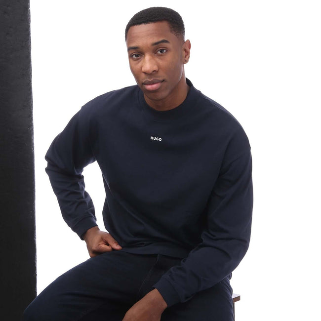 Dark Blue - Lifestyle - Hugo Boss Mens Logo Printed Relaxed Fit T-Shirt