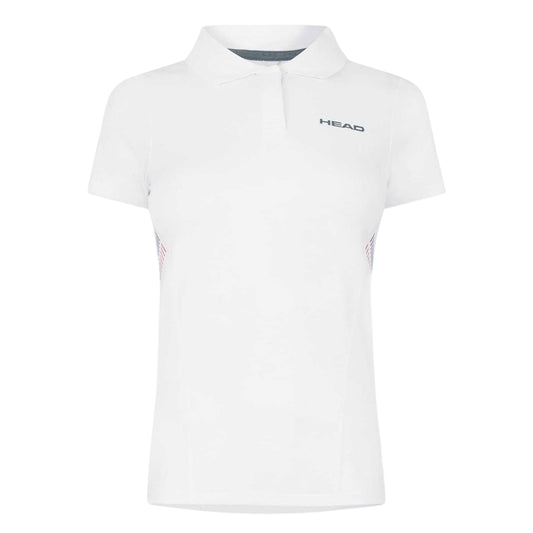 White - Front - Head Womens-Ladies Club Logo Polo Shirt