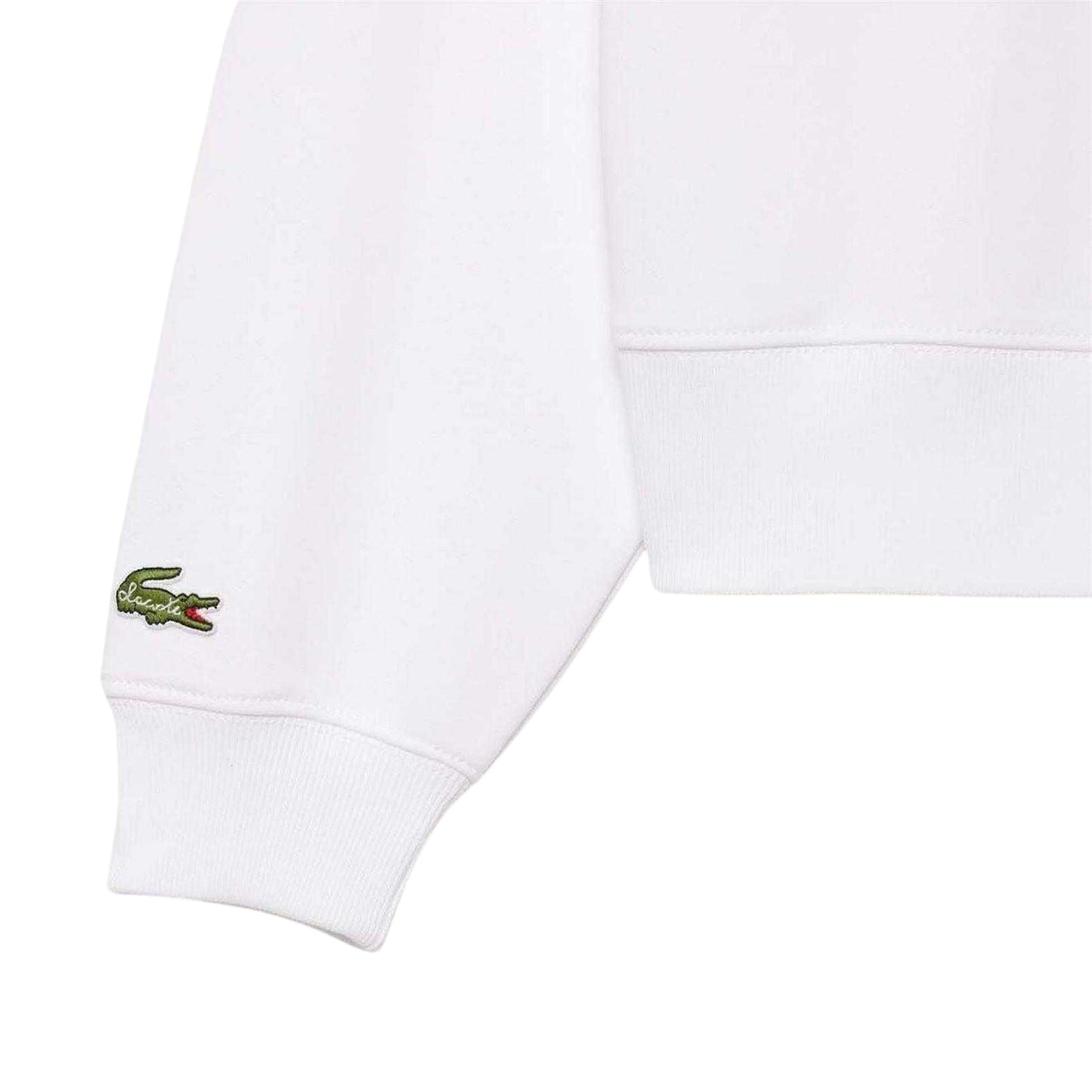 White - Side - Lacoste Womens-Ladies Graphic Print Oversized Hoodie