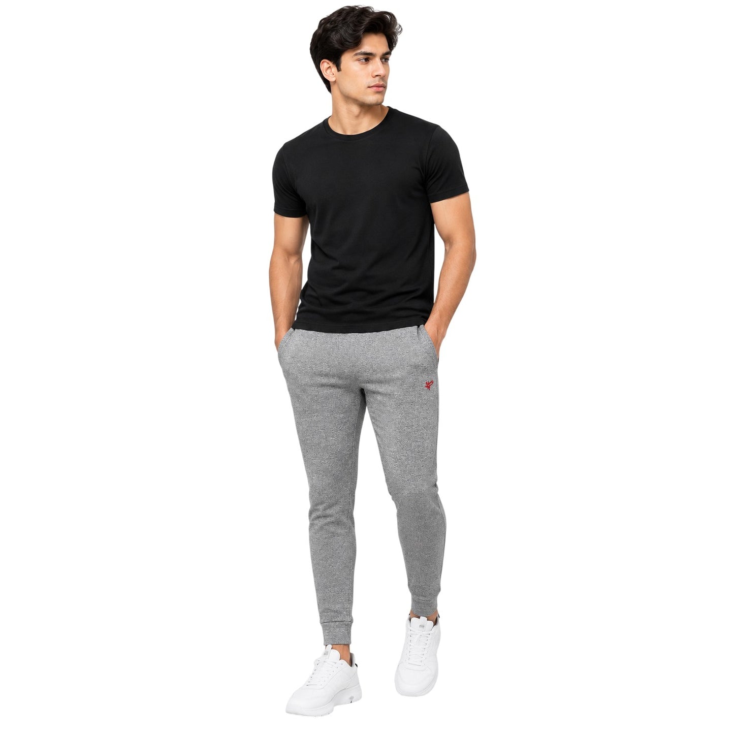 Grey-Red - Lifestyle - Reebok Childrens-Kids Basic Jogging Bottoms (Pack of 2)