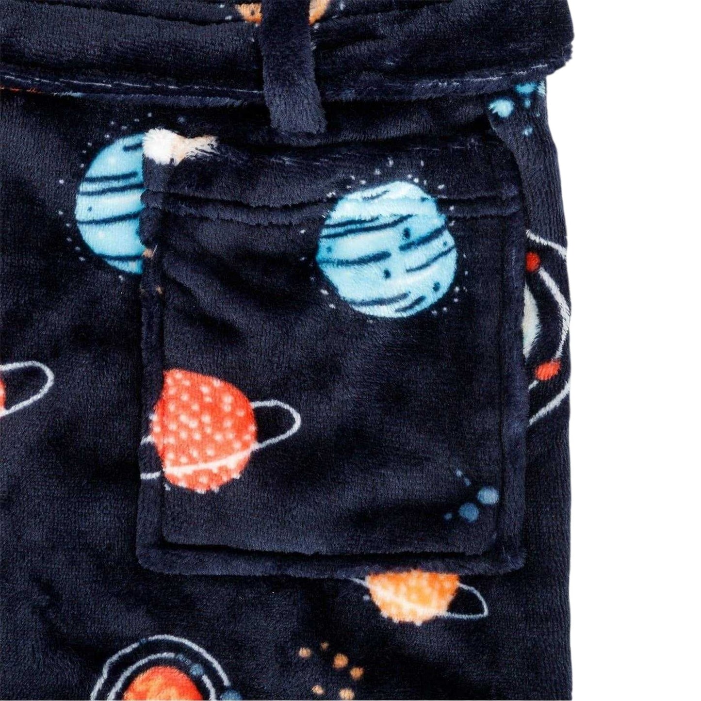 Black-Multicoloured - Lifestyle - Star Boys Space Fleece Hooded Robe