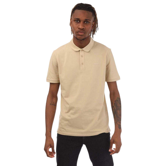 Beige - Front - Hugo Boss Mens Donos Cotton Polo Shirt