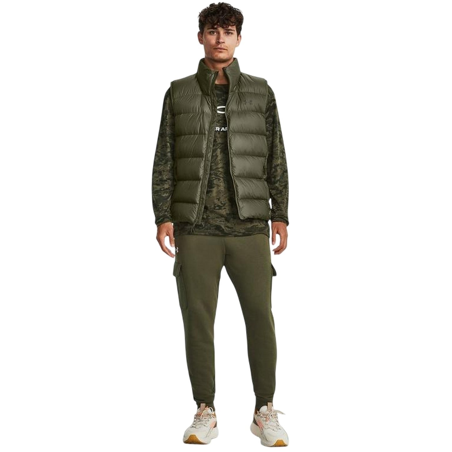 Marine OD Green - Pack Shot - Under Armour Mens Rival Fleece Cargo Pocket Joggers