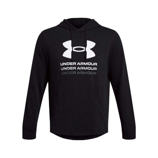 Black - Front - Under Armour Mens French Terry Hoodie