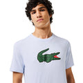 White - Close up - Lacoste Mens Logo Ultra Dry Sport T-Shirt