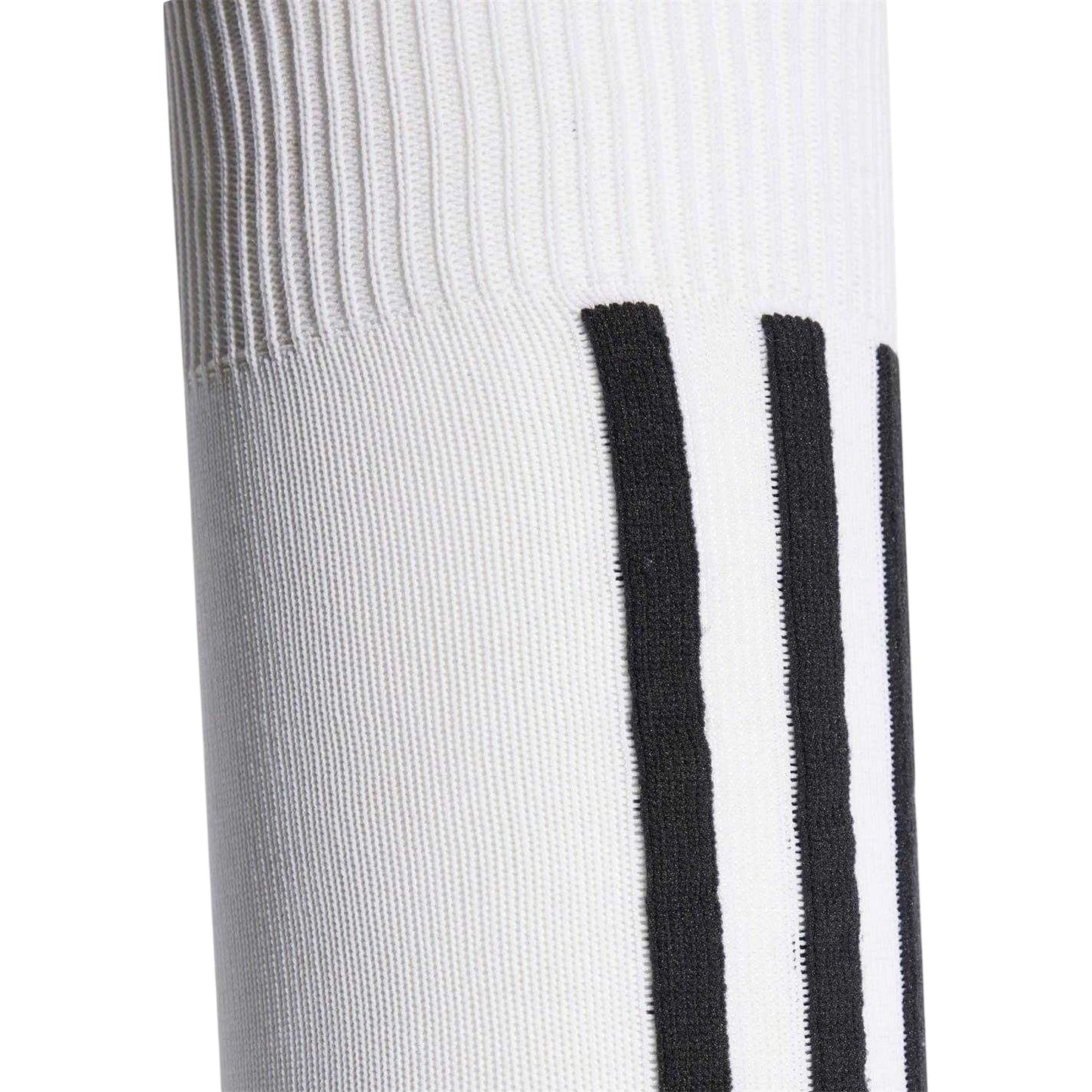 White-Black - Side - Adidas Childrens-Kids Santos Logo Football Socks
