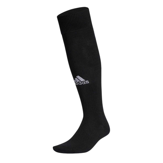 Black-White - Front - Adidas Childrens-Kids Santos Logo Football Socks