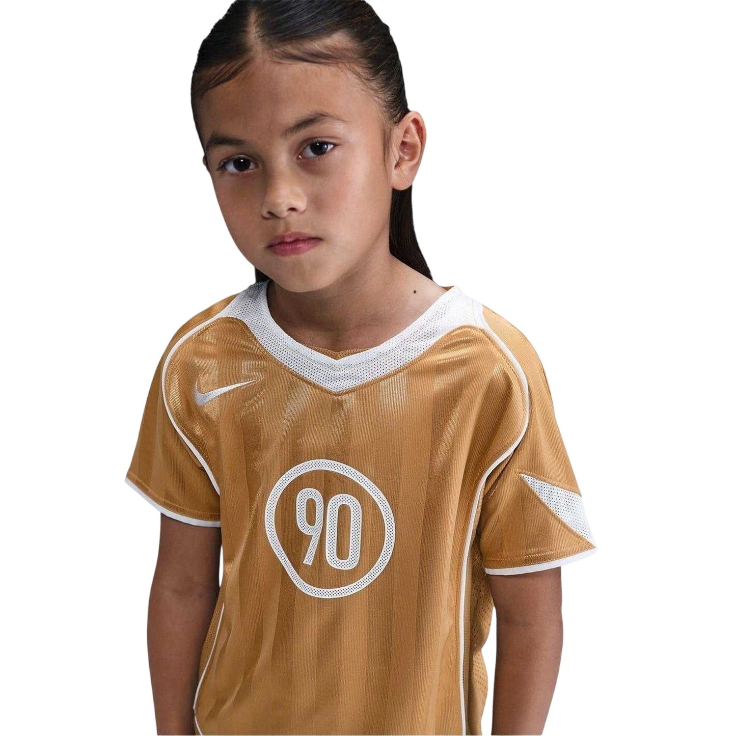 Gold - Side - Nike Childrens-Kids T90 Dri-FIT Jersey